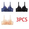 36-46 Plus Size Dame Ultratynn BH Bylgel Push-Ups Blonde BH BH Større bryst Ensfarget 3/4 stor kopp