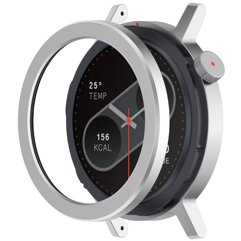 Aluminum Alloy Watch Frame With Reinforced Glass Screen Guard for CMF Watch P2 Smartwatch Scratch Resistance
