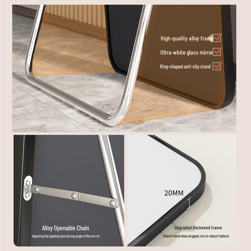 Elegant White Full-Length Dressing Mirror