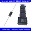 Шотткі діод SR5100 SB510 SS510, DO-27/SMA/SMB/SMC, Для наскрізного монтажу та поверхневого монтажу