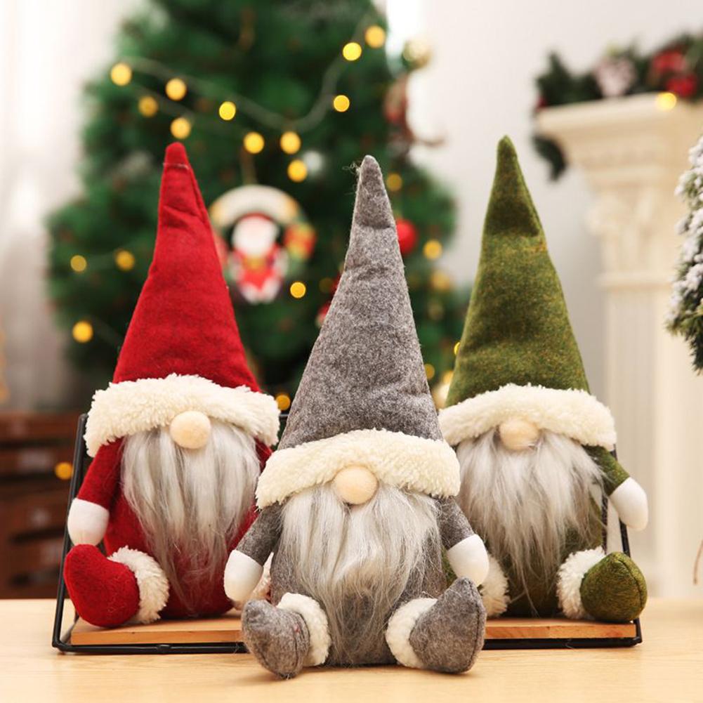 Gemütliches und weiches gesichtsloses Zwerg-Weihnachtsmann-Spielzeug für Weihnachtsdekoration