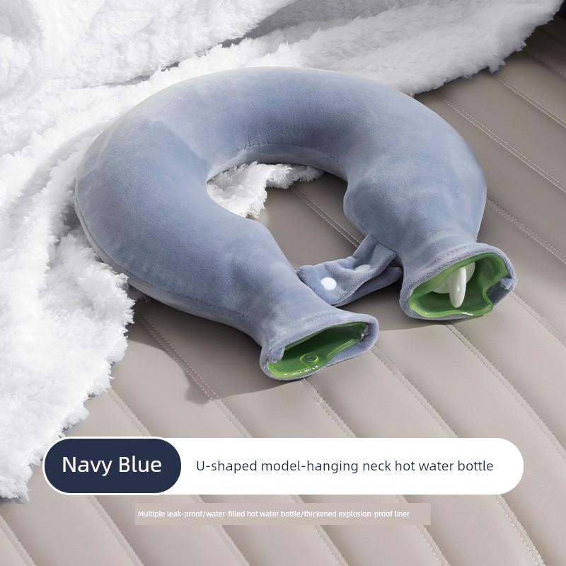 U-Shaped Hot Water Bottle, Thickened Explosion-Proof Shoulder and Neck Warmer for Office Use, Neck Protection Against Cold, Winter Hot Compress Water