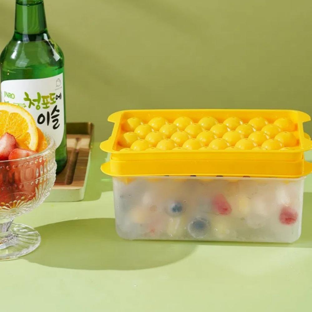 Round Ice Cube Tray Silicone Whiskey Sphere Mold Creative Ice Grid Mold  Hockey Ball Maker