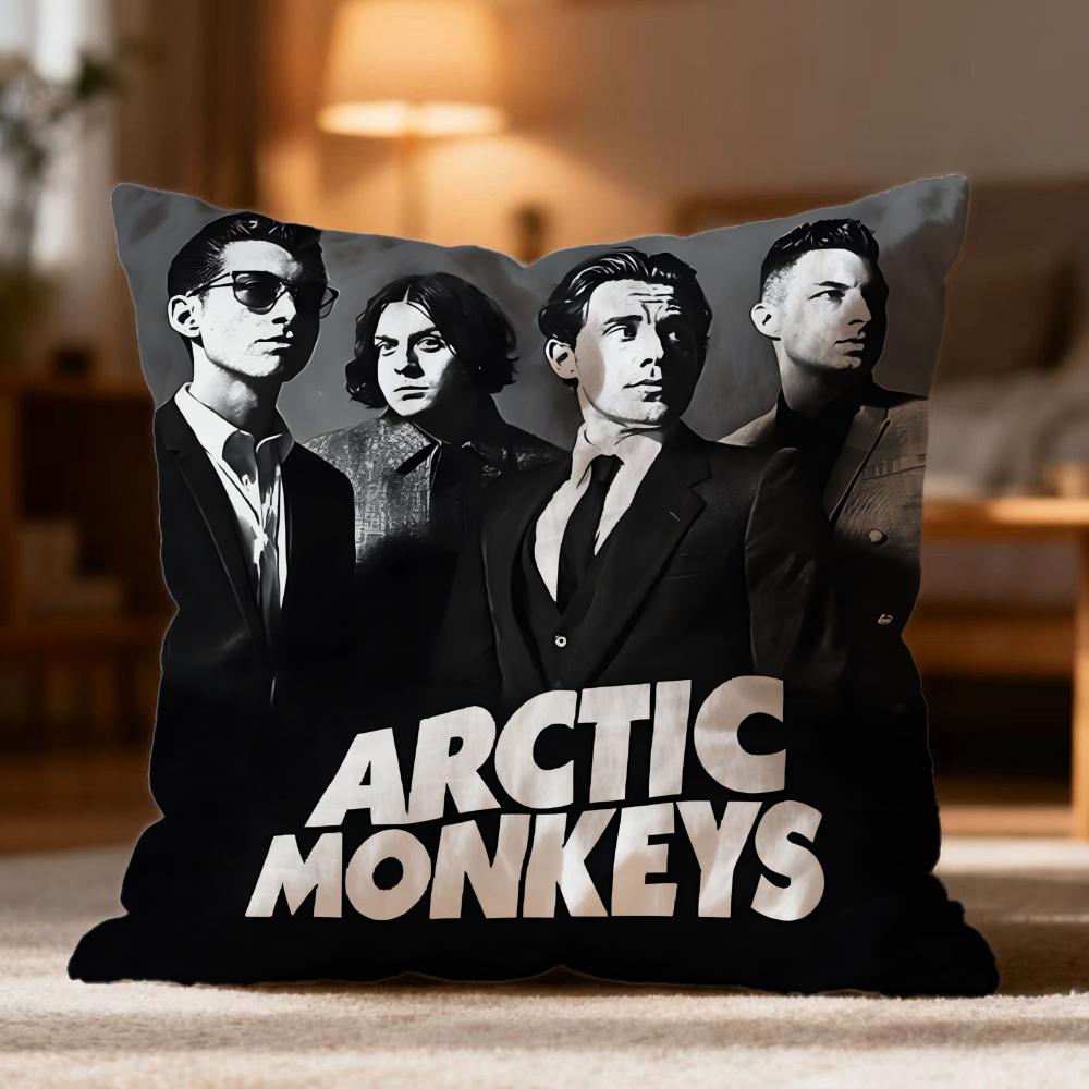 Popular AArctic Monkeyses Cushion Cover Soft Washable Pillow Case Multi-Scene for Couch Bed Travel Office Use