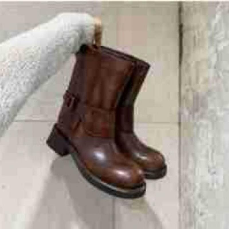 

Кожаные Черные Ботильоны Пряжка Массивная Подошва Ботинки Мартин Вестерн Ботильоны Короткие Ботинки Женские Ботинки Рыцаря 40 коричневый