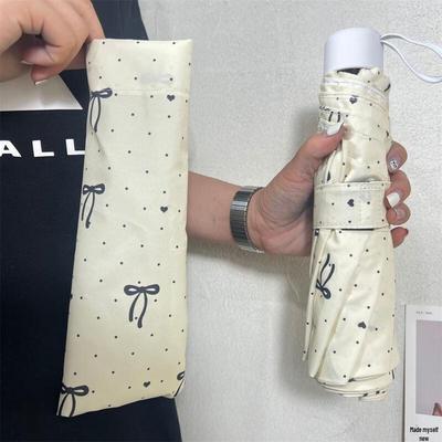 OIMG Polka Dot Semi-Automatic Straight Umbrella