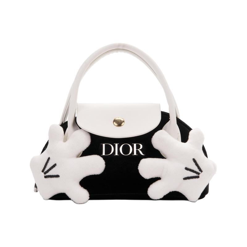 DIOR [Customized Cosmetic Bag] Canvas Sailor Simple Elegant Daily Versatile Portable Black Handbag чёрный