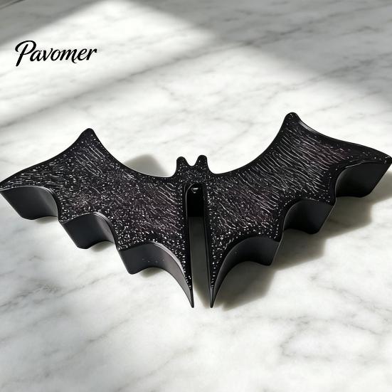 Gothic Bathroom Decor 3D Printed Bat Hook for Glass Shower Door, No Drill Snap Niche Decorative Hooks on Clip Hanger, Hanger Towel Loofah Punch