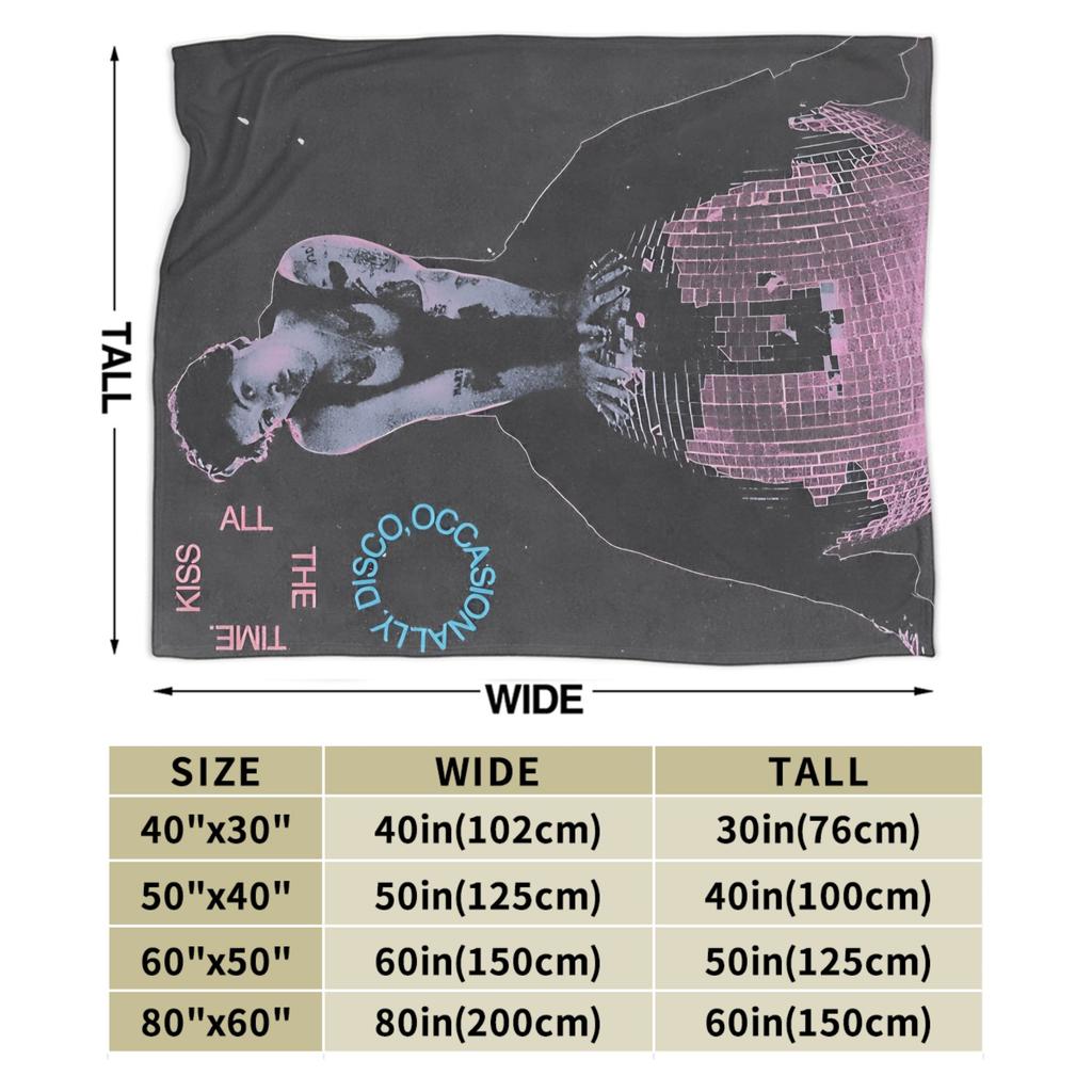 Warm Blanket Decorative 2026 Harryy S-Styles Throw Blanket Kiss All The Time Flannel Bedspread Graphic Sofa Bed Cover