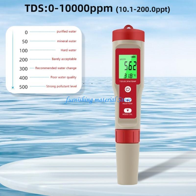 Y5GD Digital Detector with Backlight EC Temperature Tester for Pools Aquariums