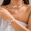 Niche Vintage Beaded Collarbone Chain Baroque Faux Pearl Necklace For Women