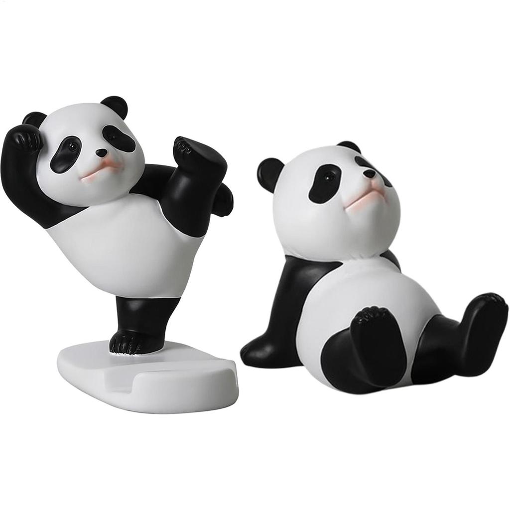 1pcs Panda Phone Stand Cartoon Panda Shape Desktop Phone Stand Non Slip Stable Multifunctional Decorative Panda Desk Ornament