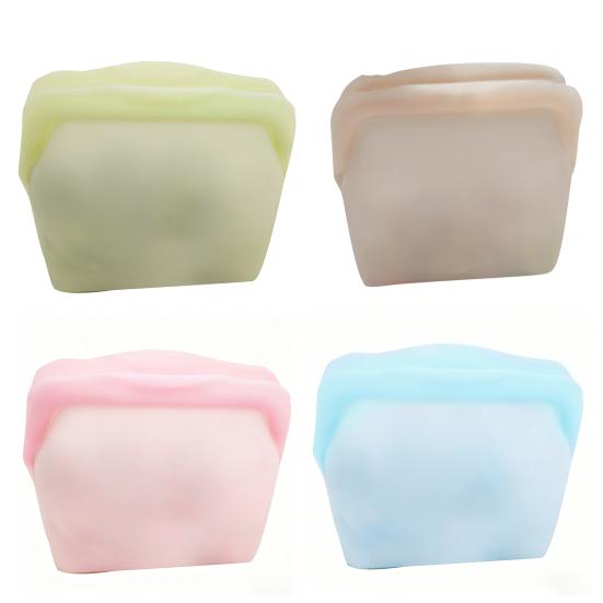 Silicone Storage Bag Leak-Proof Upright Freezer Bag Prevent Odor Transfer Bag Reusable Thick Tear-Resistant Food Storage Bag