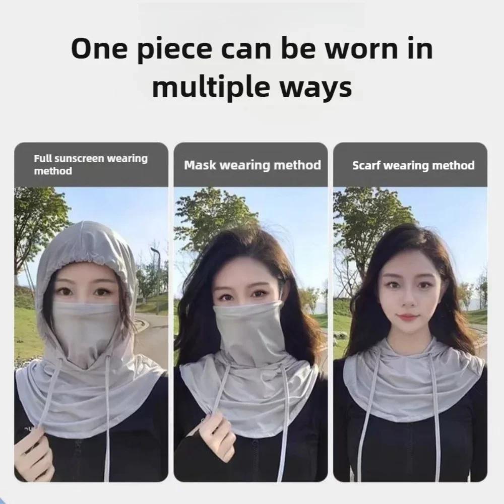 Balaclava Men Women Face Mask Sun/UV Protection Breathable Long Neck Covers for Cycling Motorcycle Fishing Hooded Sun Hat Mask