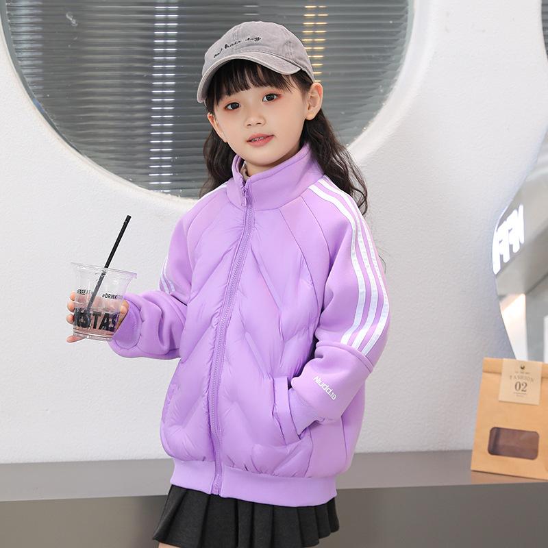 

Зимние детские лоскутные куртки для мальчиков и девочек, модные спортивные теплые куртки 170cm фиолетовый