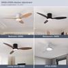 Bedroom Variable Frequency Ceiling Fan Lamp Retro Simple Suspended Lighting Fan Household Silent Ceiling Fan Light