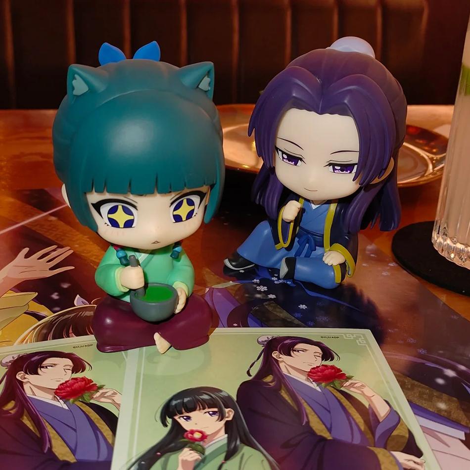 New The Apothecary Diaries Maomao Jinshi Mini Figure Anime Periphery Kawaii Sitting Toys Desktop Car Ornaments Model Gifts