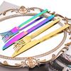 Western 4Pcs Stainless Steel Dinnerware Diamond Shaped Knife Fork Spoons Cutlery Set Restaurant Kitchen Tableware Flatware Set