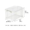 Sanka Storage Box with Lid and Casters Container Tracks 54 L Clear X Depth 54 X Height Closet Sturdy Lock Buckle Made In Japan (Width 39.2 31.3 Cm)