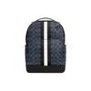 Graham 29 Classic Monogram Print Zipper Closure Backpack Men Backpack Denim-Blue C3230-QBDEI