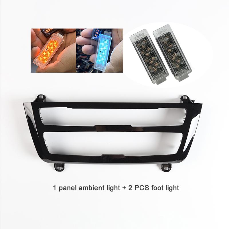 Dashboard Middenconsole Sfeerverlichting Interieur 2 Kleuren Radio AC Paneel LED Trim Voor BMW 3 4 serie F30 F31 F32 F33 F34 F36
