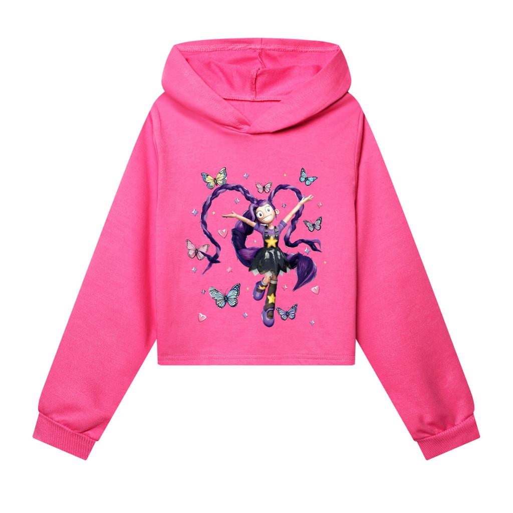 

5599 Kids Girls Lily Lovebraids Game Printed Long Sleeves Hoodies 170cm рожевий червоний колір