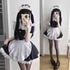AOTYP Maid Con Cafe Lace Frilly Short Maid Halloween Costume Set for School Otaku XL Costume, Cosplay, Maid, Costume, Women, Cosplay, Events, Parties,