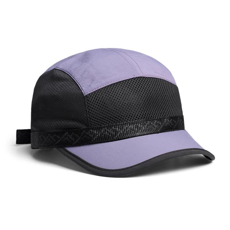 Custom Logo Mesh Baseball Caps For Men Women Breathable Short Brim Quick Dry 5 Panel Snapback Hat Outdoor Hiking Camping Sun Hat