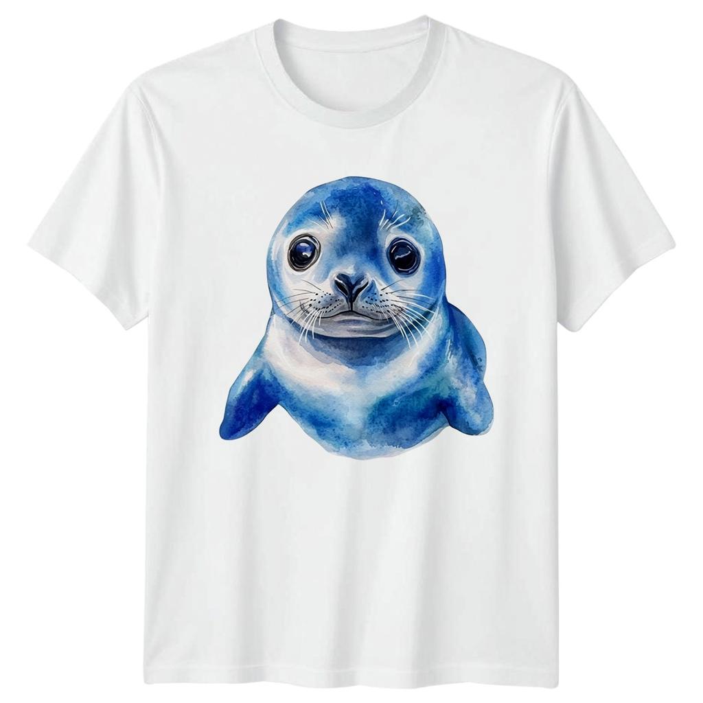 Watercolor Seal TShirt Marine Animal Nature Graphic Gift For Him And Her