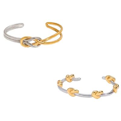 Modern Stainless Steel Knot Wrist Chain Bracelet Adjustable Wrist Jewelry For Both Genders Stylish Design