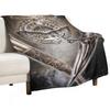Golden Compass Knife and Glass Throw Blanket Luxury Brand Heavy Blankets Ands Furrys Blankets