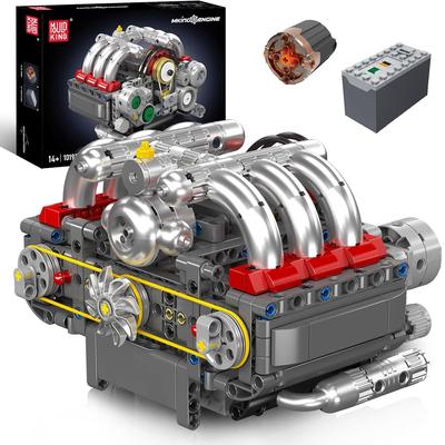 MOULD KING 10193 Technické díly pro auta Hračky Motorizovaný Boxer motor Stavebnice Nový Horizontálně protilehlý motor Kostky