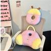 Dopamine Lattice Emoticon Pattern Neck Pillow Plush Toy Office Rest Prop Gift