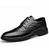 2025 new summer men's shoes hollow business British Brock leather shoes men's hole shoes lace-up heightening shoes