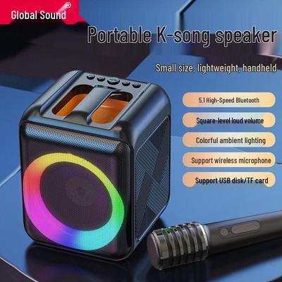 Υψηλής Ποιότητας Φορητό Ηχείο Bluetooth με Ασύρματο Μικρόφωνο για Υπαίθριο Καραόκε