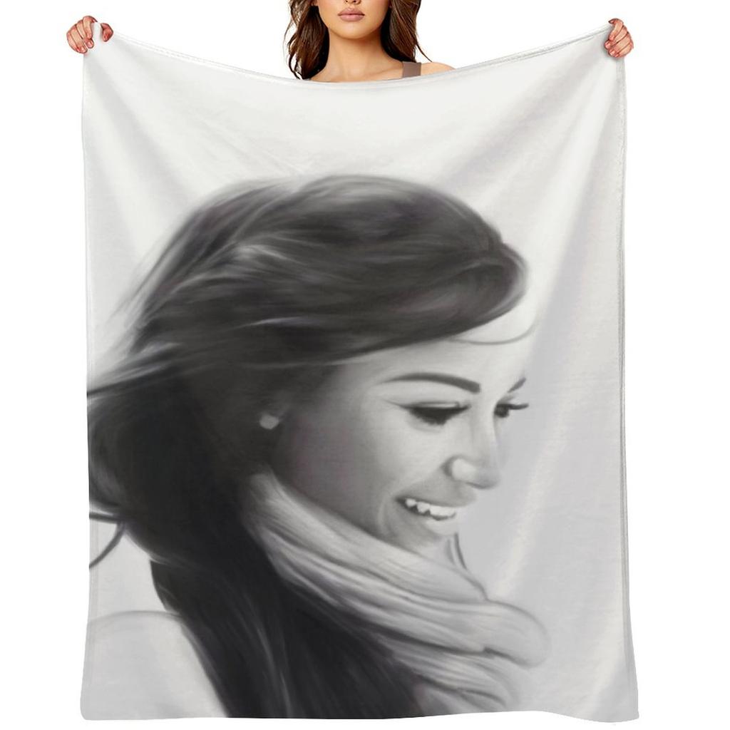 Naya Rivera Throw Blanket Beautifuls Loose Hairy Camping Blankets