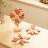 Wooden Sunflower Coaster Heat-Resistant Hot Dish Pot Bowl Teapot Pan Trivet Decorative Kitchen Coffee Dining Table Drink Cup Coaster