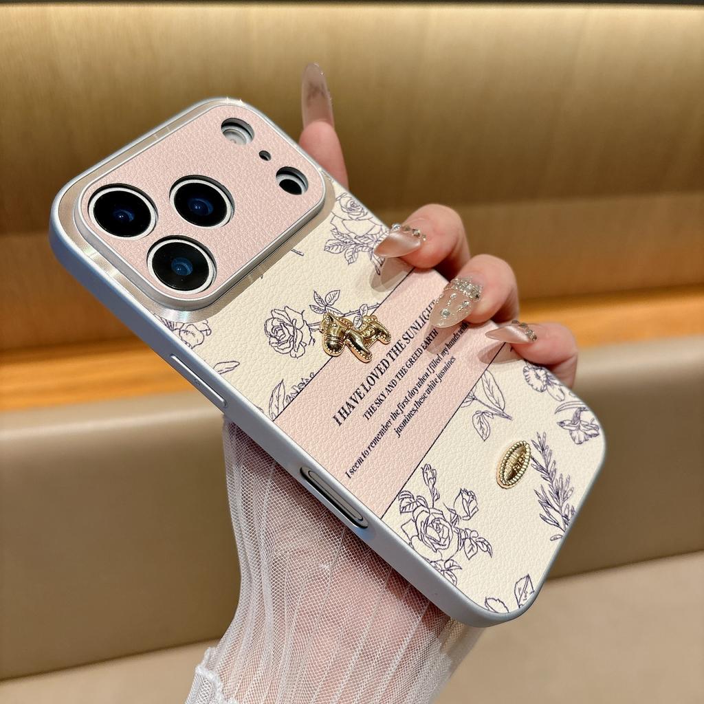 Xiaoxiangfeng Rose Golden Horse is suitable for Apple 17promax mobile phone case iPhone16/15 Huawei mate70p.