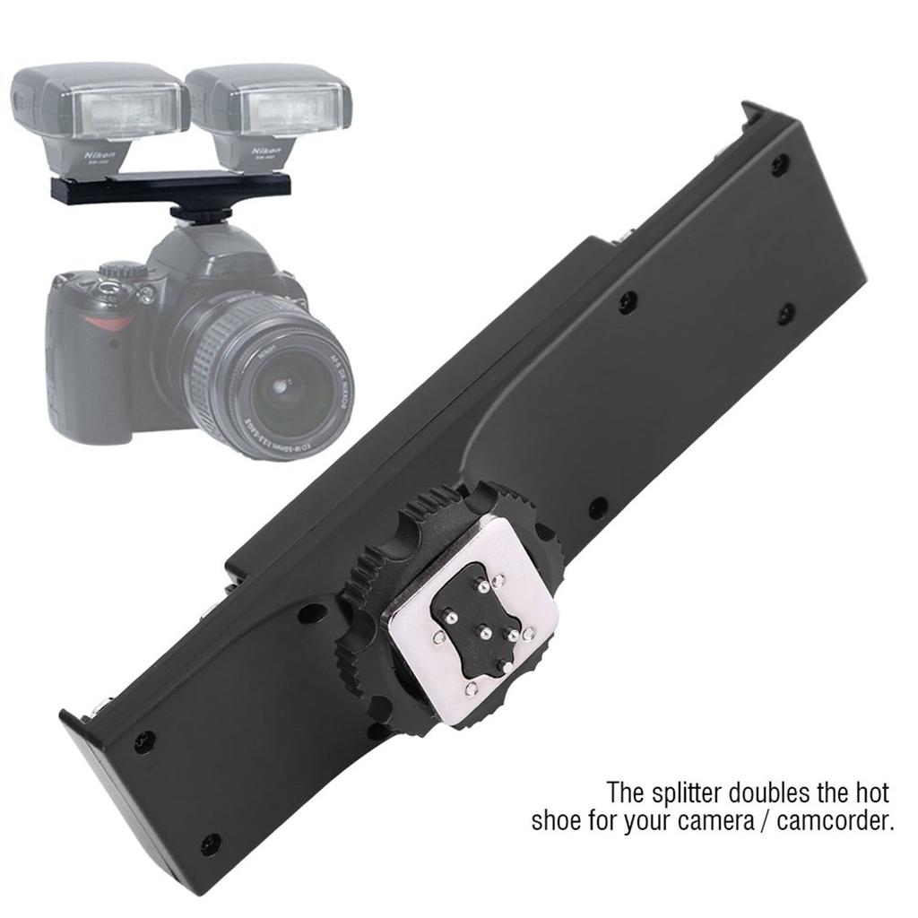 Quality Dual Hot Shoe Splitter for SLR Camera Camcorder SLR Camera Hot Shoe Splitter SLR Dual Hot Shoe Splitter