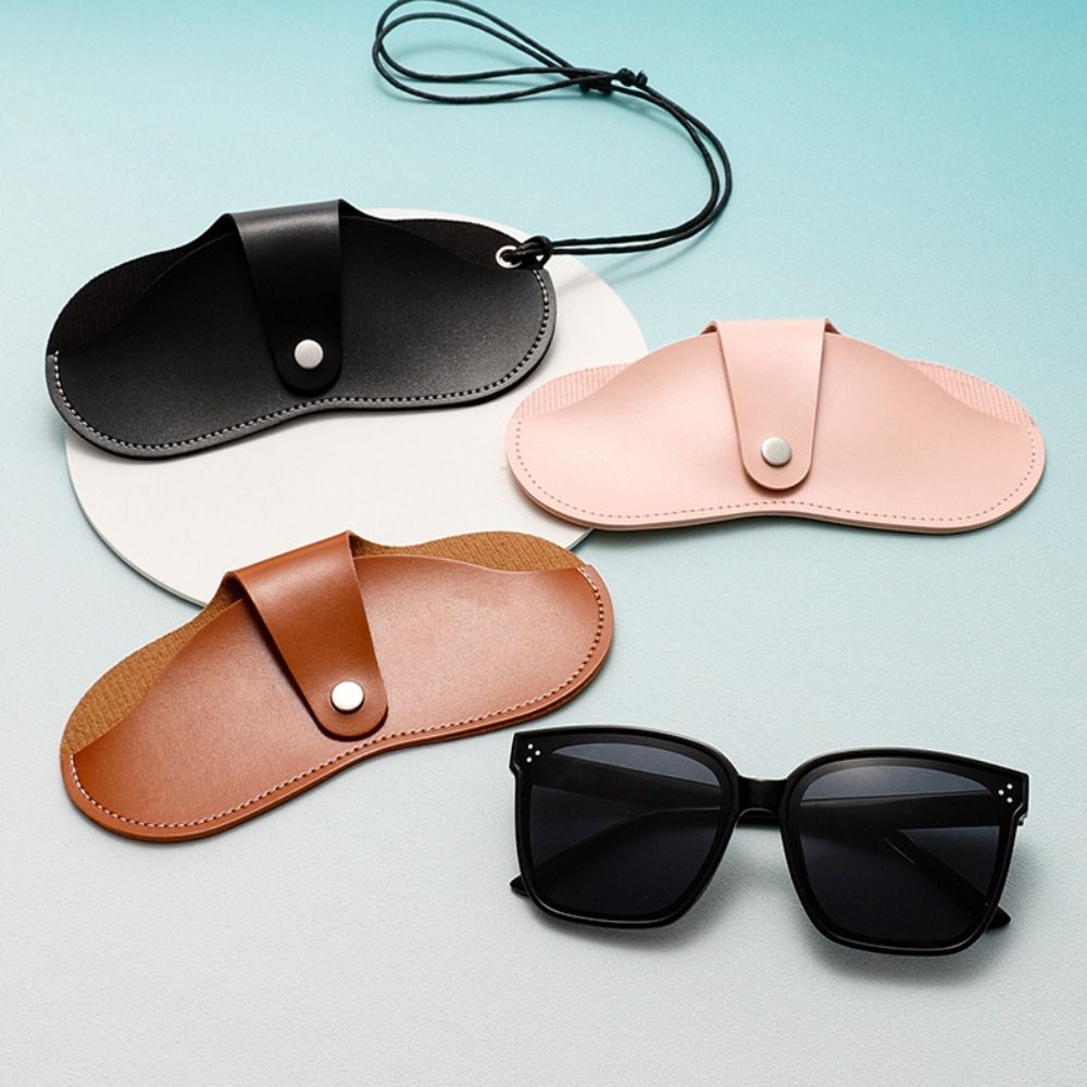 Halter Sunglasses Storage Clip Solid Color Eyeglasses Case Glasses Storage Bag  Sunglasses Pouch