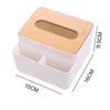Tissue Boxes with Wooden Lid Napkin Holder Container Wet Tissue Paper Dispenser Case Modern Home Car Organizer Napkin Holder
