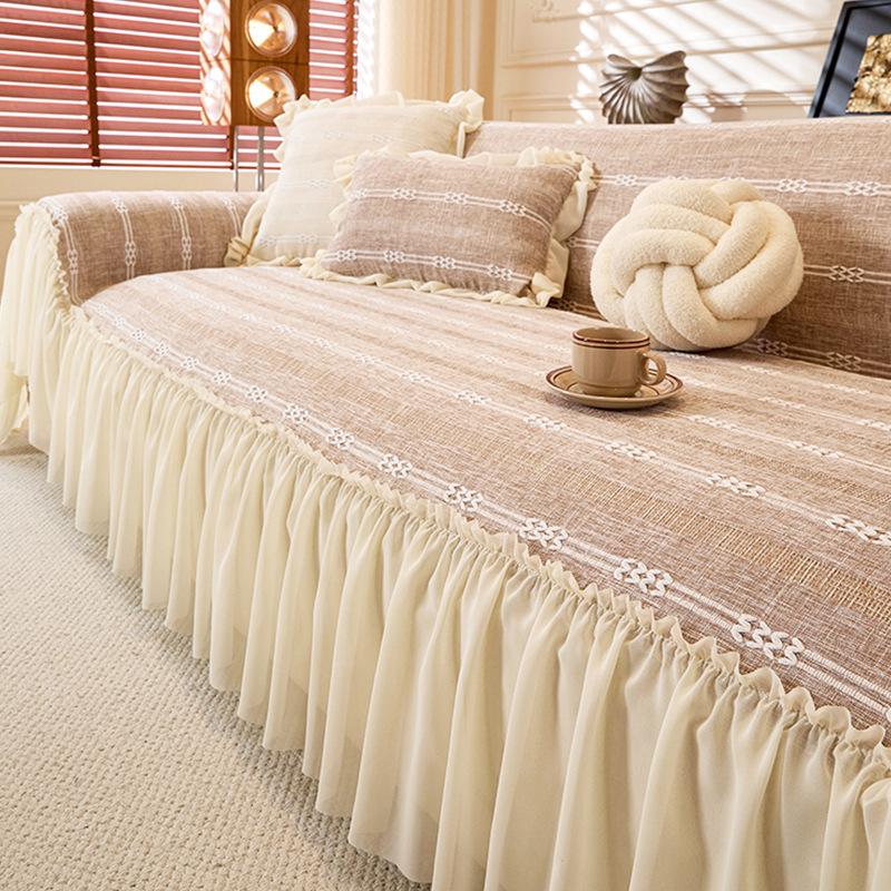 

Новый антикварный чехол для дивана цельный легкий роскошный с высоким чувством универсальный на четыре сезона прямой ряд кожаный чехол ткань 30 * 50 waist pillowcase