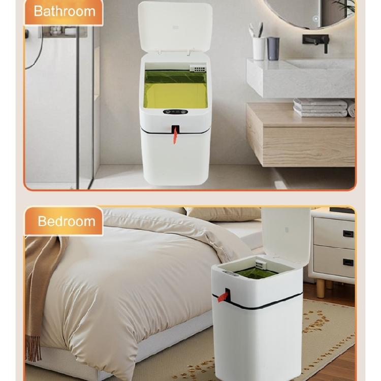 Auto Sealing Sensors Trash Can With Germicidal Blue Light Waterproof Construction Odor Containment For Home Office