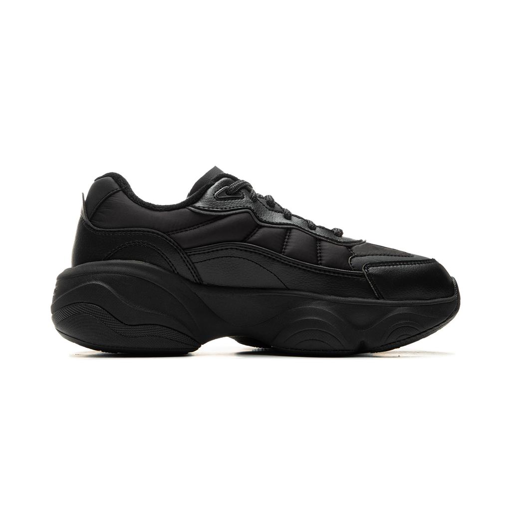 Li Ning Honey Cushioning Abrasion Resistant Height Increasing Low top Running Shoes Women's Black AGCU342-5