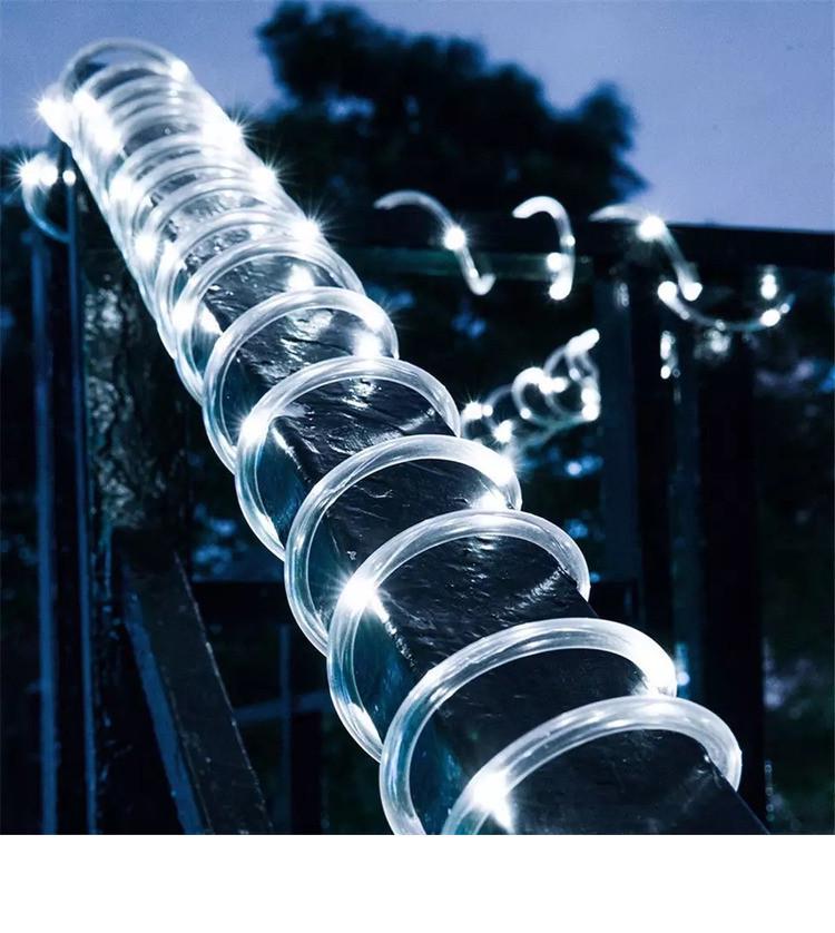 Solar LED Colorful Tube String Lights - Waterproof Courtyard & Garden Decoration