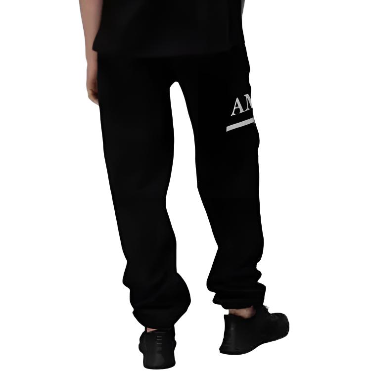 AMIRI MA Bar Logo Sweatpant Black Men Streetwear PXMJL007-001