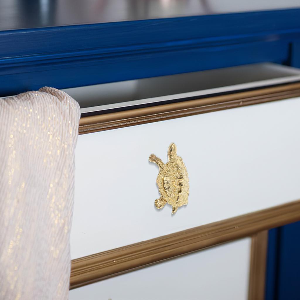 Creative Brass Turtle Door Handle Unique Animal Cabinet Knob Smooth Furniture Pull for Drawer Wardrobe Decorative Home