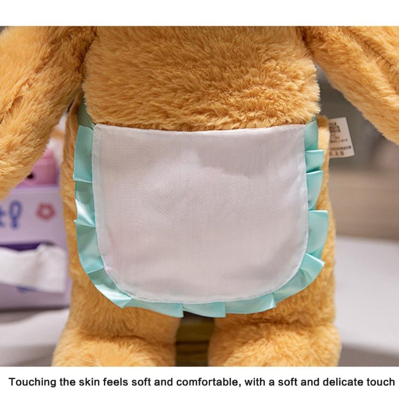 Bear Plush Toy Soft Plush Butter Angelic Bear Cushions with Apron Designs for Comfort Styles Winged Bear Throw Pillow