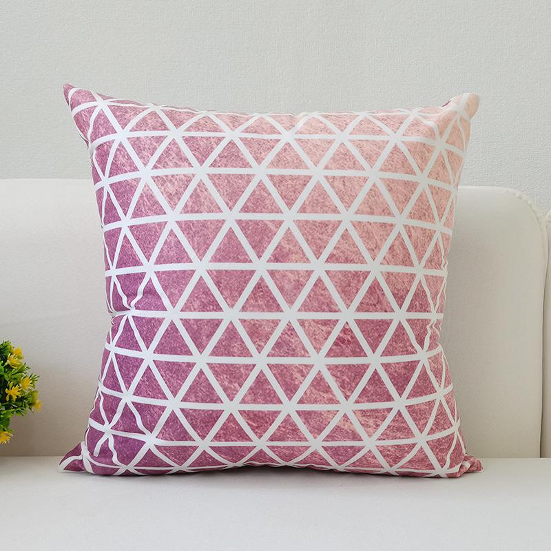 45x45cm Warm Pink Geometric Cushion Cover Pineapple Letter Simple Pillow Cover Ins Printing Poster Sofa Office Home Decoration