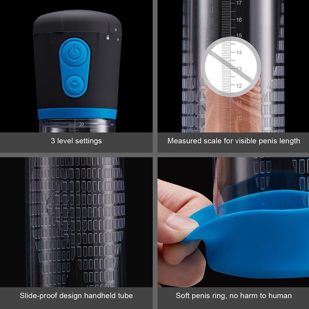 Elektrische Vakuumpumpe Penisvergrößerungspumpe Männliche größere Verbesserungshülse Extender Penispumpe Sexspielzeug Erwachsenes Sexwerkzeug für